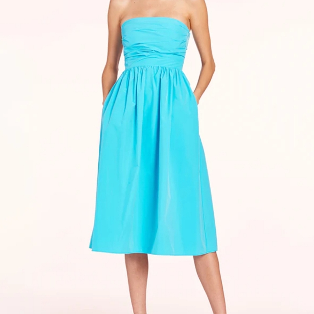 NWT Amanda Uprichard Gaston dress, Size M, Marina Blue